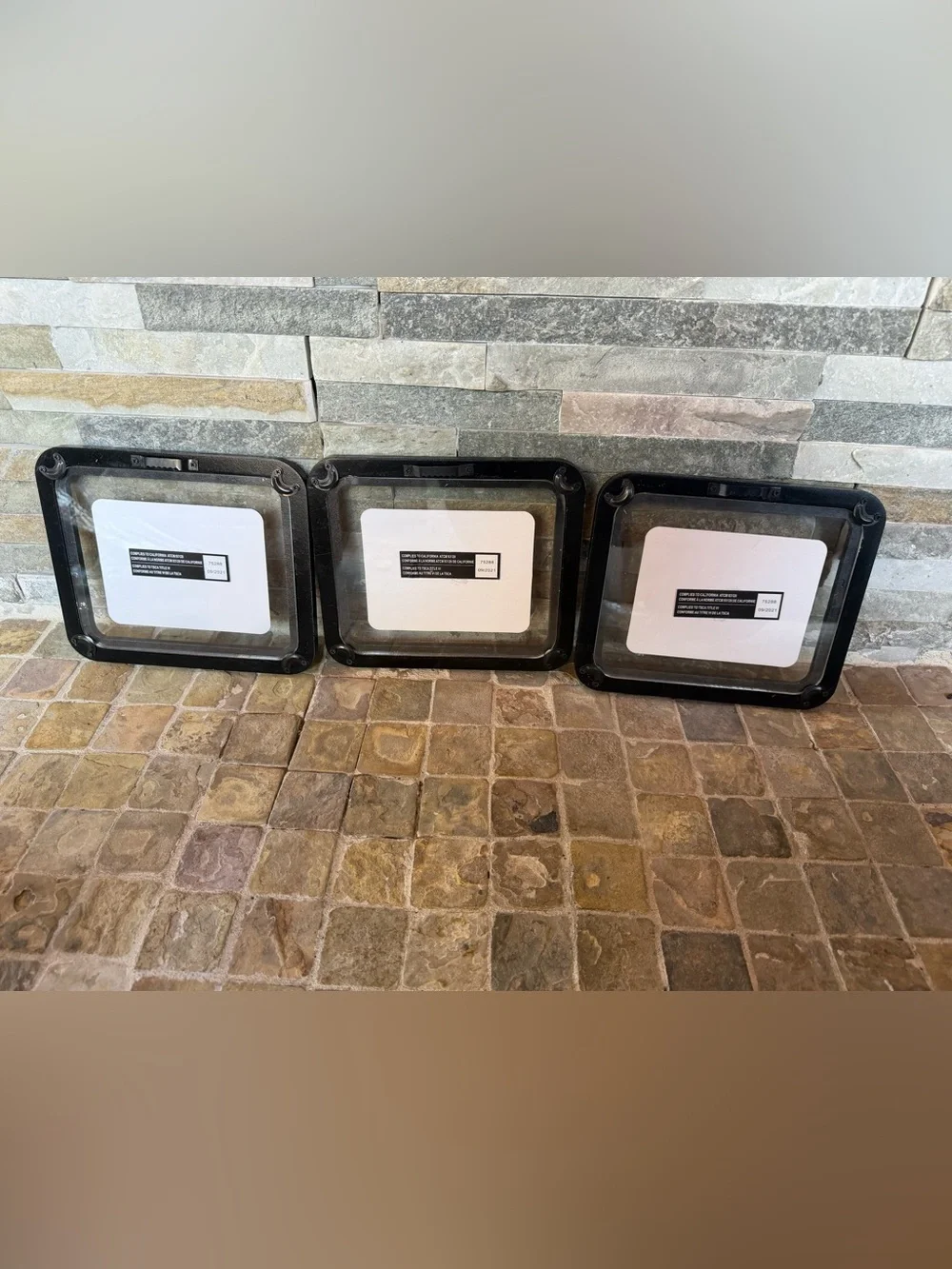 Black Rustic Floating landscape Glass Picture Frame - Home Accents
